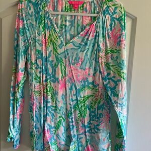 Lilly Pulitzer Women’s Vibrant Print Long Sleeve Top